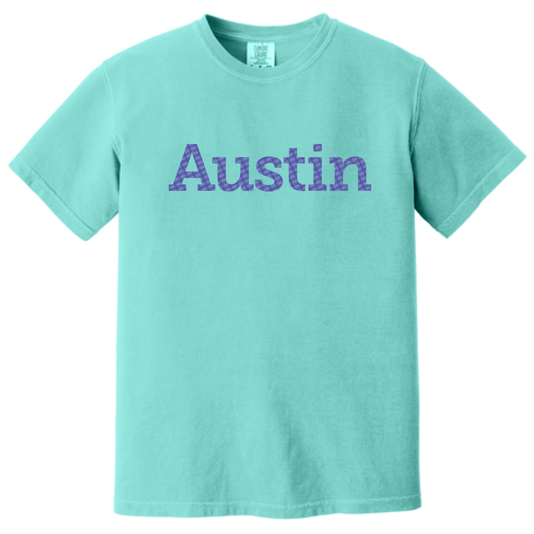 Austin Plaid Pattern Comfort Colors® Heavyweight Ring Spun Tee 1717