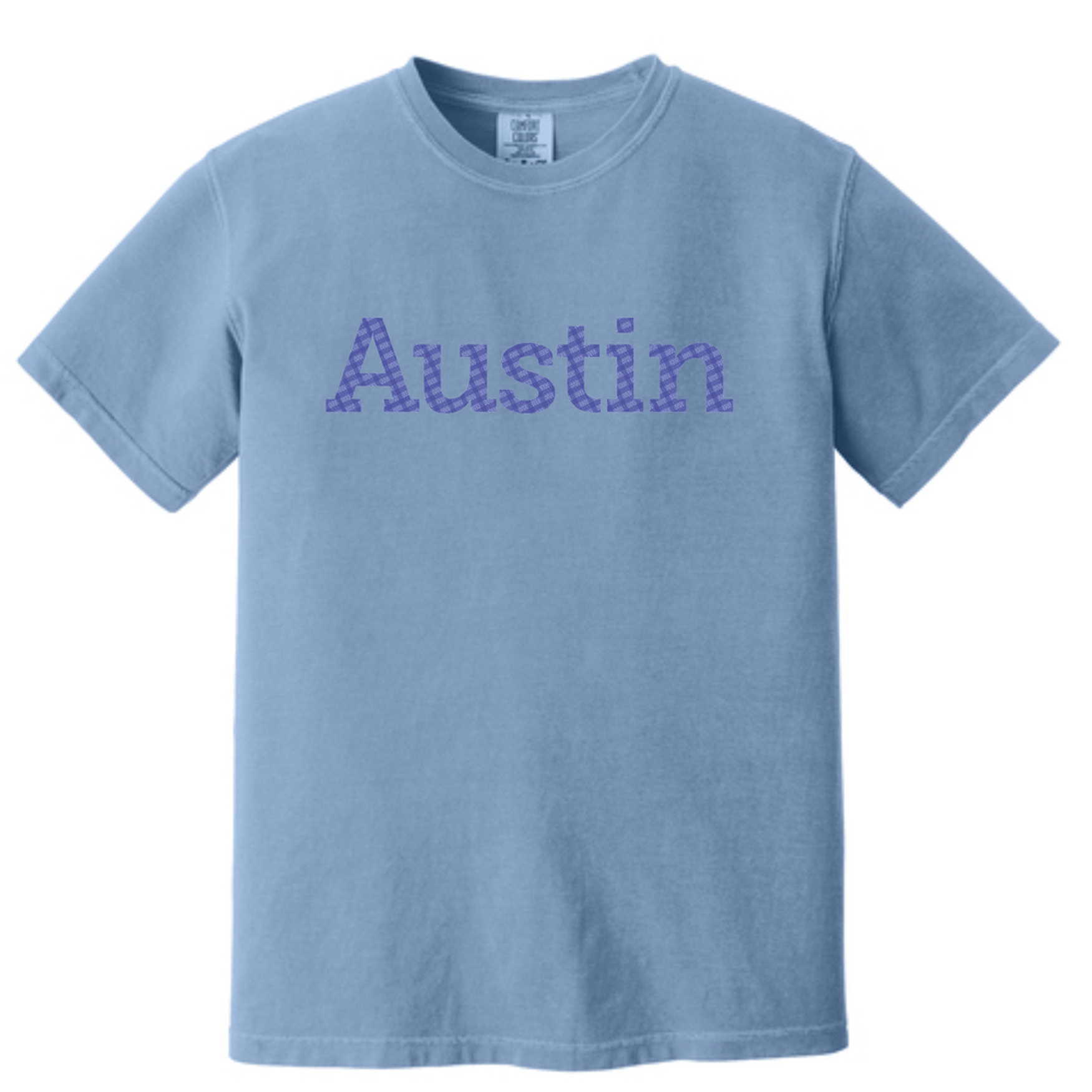 Austin Plaid Pattern Comfort Colors® Heavyweight Ring Spun Tee 1717