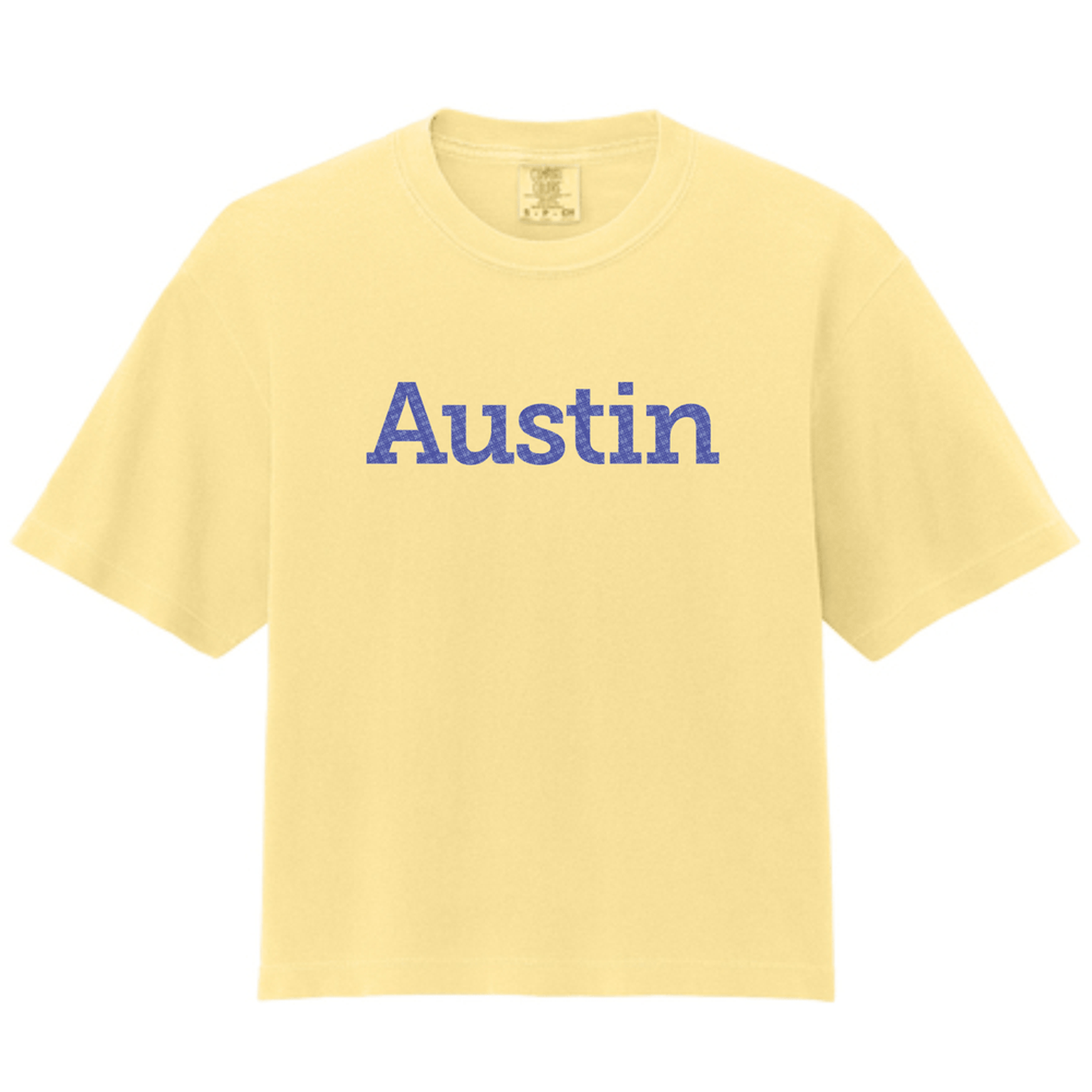 Austin Plaid Pattern Comfort Colors® Women’s Heavyweight Boxy Tee 3023CL