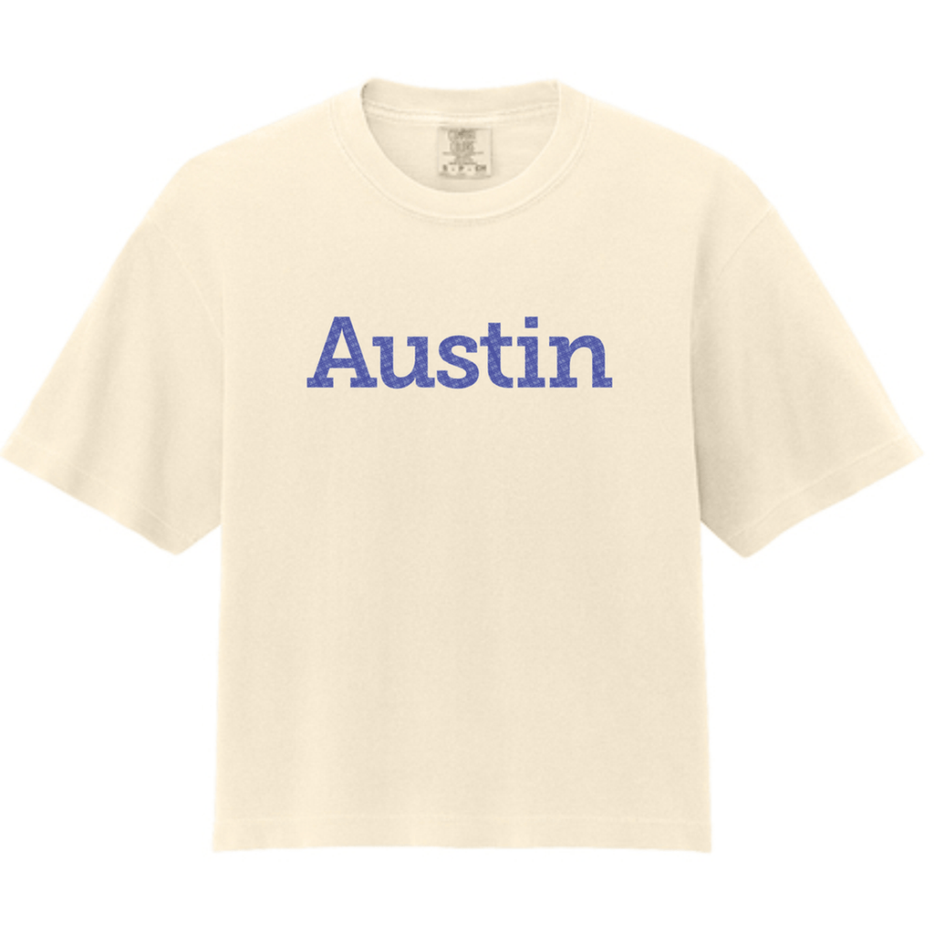 Austin Plaid Pattern Comfort Colors® Women’s Heavyweight Boxy Tee 3023CL