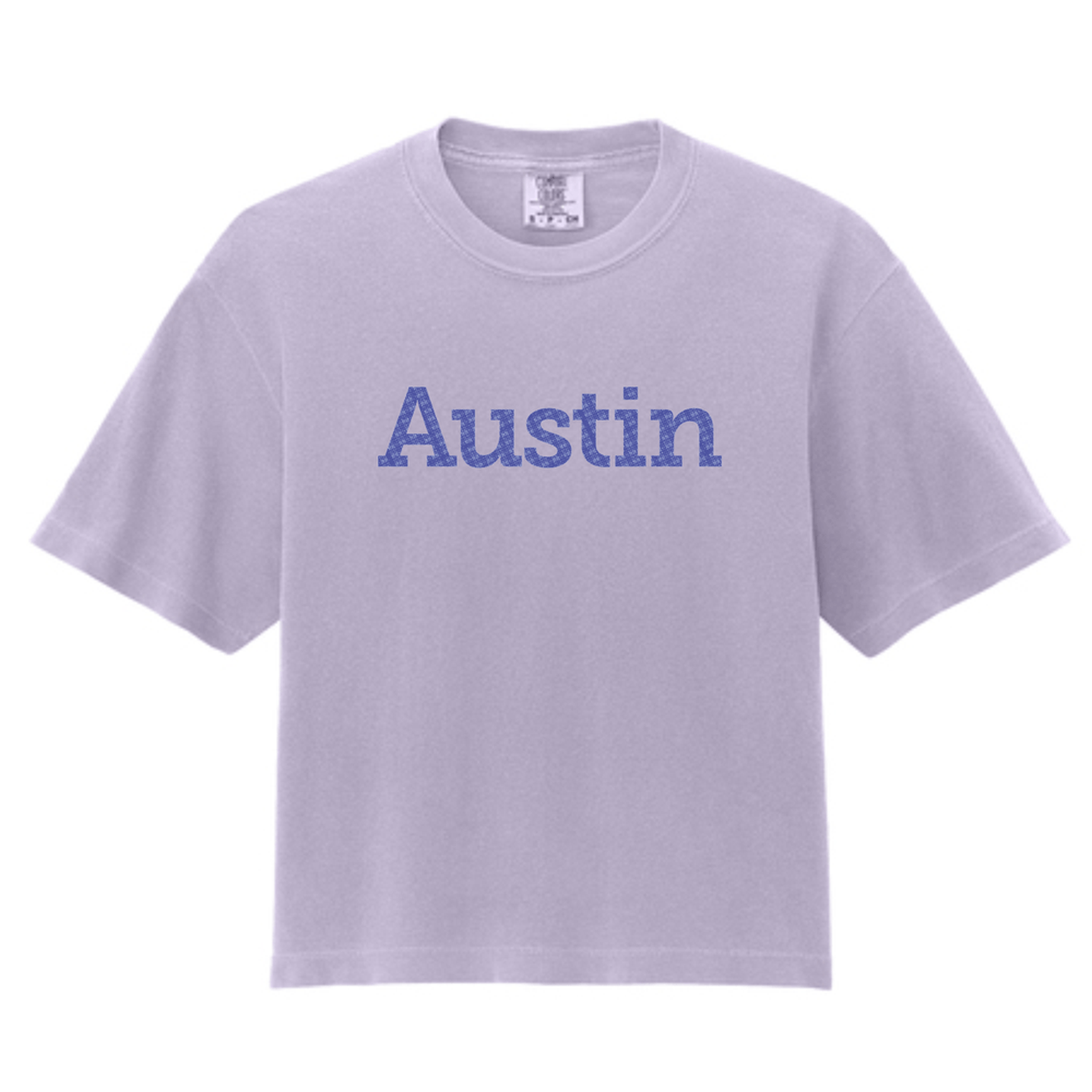 Austin Plaid Pattern Comfort Colors® Women’s Heavyweight Boxy Tee 3023CL