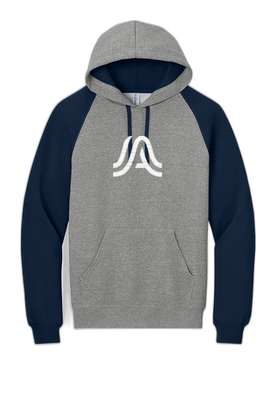 Jerzees® Unisex NuBlend® Colorblock Raglan Hoodie Sweatshirt 96C-A Logo