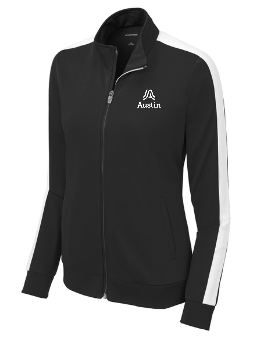 Sport-Tek® Ladies Tricot Sleeve Stripe Track Jacket LST94