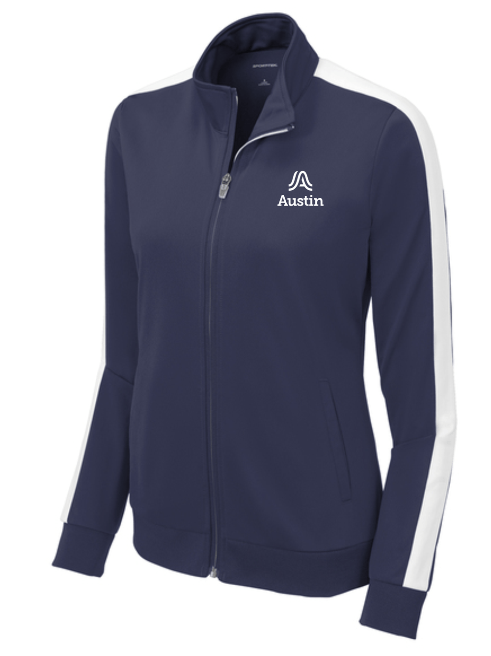 Sport-Tek® Ladies Tricot Sleeve Stripe Track Jacket LST94