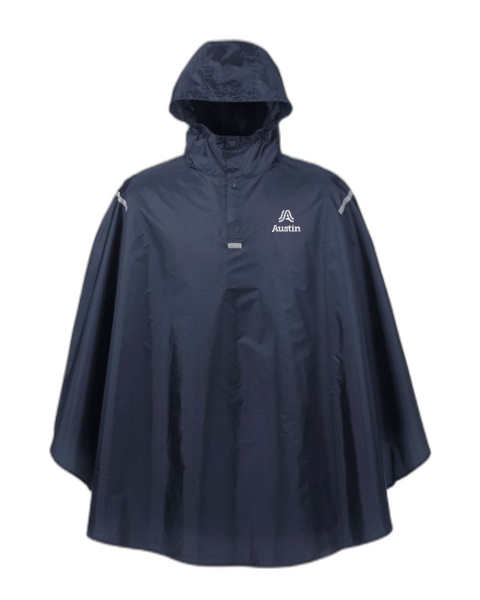 Team 365 Unisex Zone Protect Packable Poncho - Stacked Logo