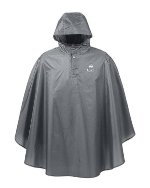 Team 365 Unisex Zone Protect Packable Poncho - Stacked Logo