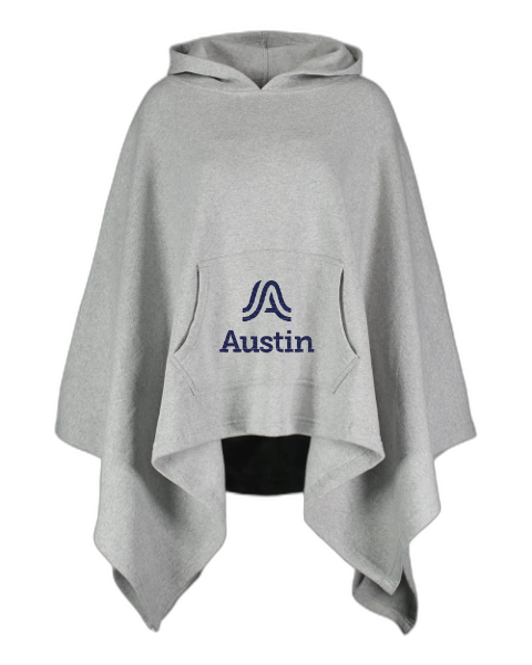 MV Sport Women's Amanda Fleece Poncho W17125 - Stacked Logo