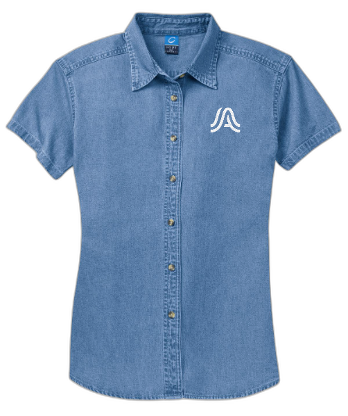 Port & Co™ Women's Short Sleeve Value Denim Shirt LSP11-A Only