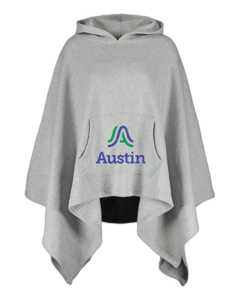 MV Sport Women's Amanda Fleece Poncho W17125 - Stacked Logo